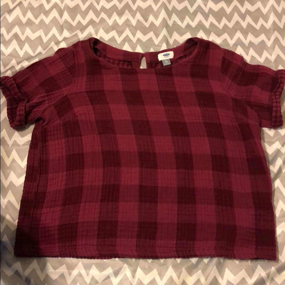 Burgundy shirt